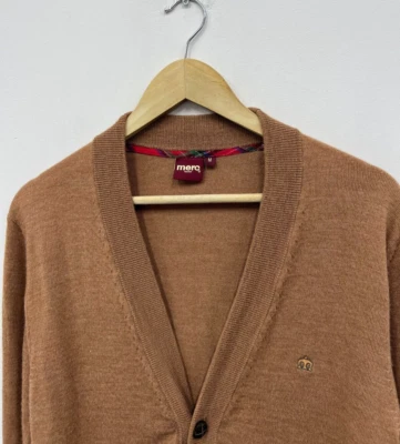 Cárdigan suéter jersey Merc London 100 % lana merino extra fina para hombre talla M Foto 1 de 4