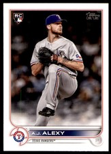 2022 Topps #547 A.J. Alexy Rookie Texas Rangers