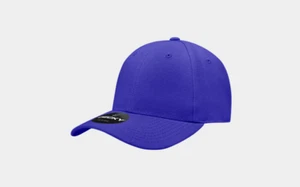 Decky 402 Plain Fitted Curved Bill Hat Royal Blue Size 7 3/8 - Picture 1 of 2