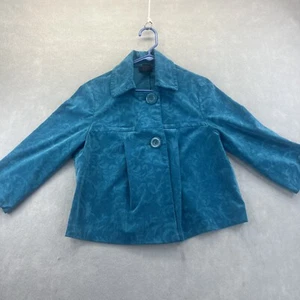 R.Q.T Turquoise Corduroy Jacket Blazer Medium - Picture 1 of 10