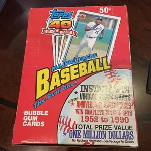 1991 Topps Baseball wax box 40 years of baseball wax packs CHIPPER JONES ROOKIE - Picture 1 of 8