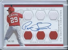 2016 Panini National Treasures Pedro Severino Six Swatch Signatures RPA /99