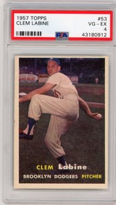 1957 Topps Clem Labine #53 PSA 4