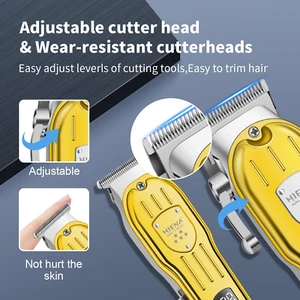 Professional Hair Clipper Set, Rechargeable Cordless Barber Kit and Hair Cutt... - Picture 1 of 7
