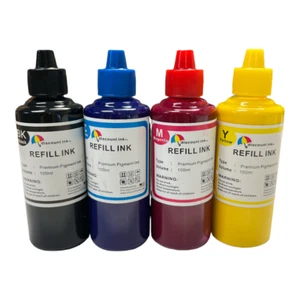 4x100ml Pigment Refill Ink for Epson Canon HP Brother Lexmark Dell Printer - Picture 1 of 4