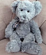 13 inch RUSS TEDDY BEAR Stormy colour ice Blue with check bow