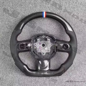 Volante MINI Gen 2 R56 Cuero Carbono Azul Blanco Rojo Raya Automático - Imagen 1 de 1