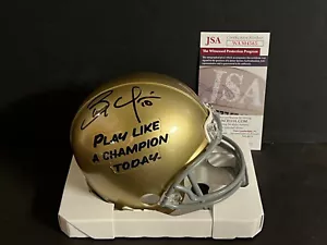 Brady Quinn Notre Dame Auto Signed Riddell Mini Helmet JSA COA Non Speed PLCT - Picture 1 of 2