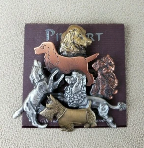 Spoontiques Tri-Color Metal Pin Art Dog Dogs - Terrier, Poodle, Lab, Spaniel - Picture 1 of 10