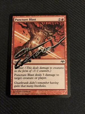 MTG Magic Puncture Blast Shadow Signed Artist Proof x1 Eventide Carl Critchlow - Image 1 of 2