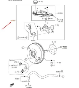 MAZDA CX-5 MK2 Brake Tandem Master Cylinder KDY44340ZA NEW GENUINE - Picture 1 of 2