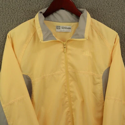 Chaqueta deportiva Wilson amarilla y gris cortavientos con cremallera mediana (674) Foto 1 de 4