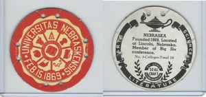 M30 St. Louis Globe, Seal Craft Disc, 1930's, Colleges, #3 University Nebraska - Imagen 1 de 1