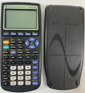 Texas Instruments TI-83 Plus grafischer wissenschaftlicher Taschenrechner schwarz mit Deckel getestet - Bild 1 von 4