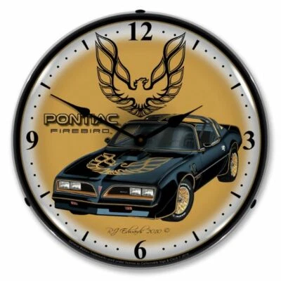 1977 Pontiac Firebird LED Clock Car Man Cave Nostalgic Smokey Bandit Trans Am - Image 1 of 3