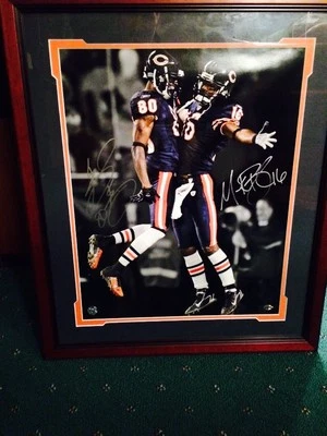 Фотография с автографом Бернарда Берриана Марка Брэдли из Chicago Bears в рамке 16x20 с сертификатом подлинности - Изображение 1 из 4