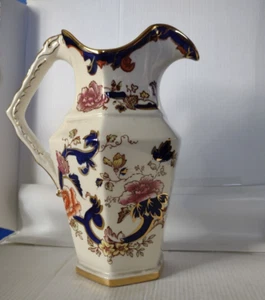 Masons Ironstone Blue Mandalay 8" Gothic Style Jug Hand Painted - Picture 1 of 4