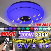 Dimmbar LED RGB bluetooth Lautsprecher Deckenleuchte Lampe mit Fernbedienung DHL 