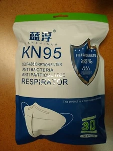 [10 pcs] - KN95 Disposable Respirator Face Mask - FFP2 CE Certified  - Picture 1 of 5