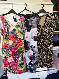 Bundle size 12 / M Ladies DRESSES Edina Ronay Lipsy Next Exc condition - Picture 1 of 5