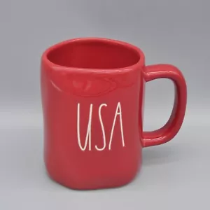Großer USA Kaffeebecher Tasse Patriotisch glänzend rot Rae Dunn 213 Artisan Magenta 20oz - Bild 1 von 11