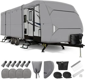 LEADER ACCESSORIES 142005 TRAVEL TRAILER COVER GREY FITS 22'- 24' RV - Picture 1 of 4
