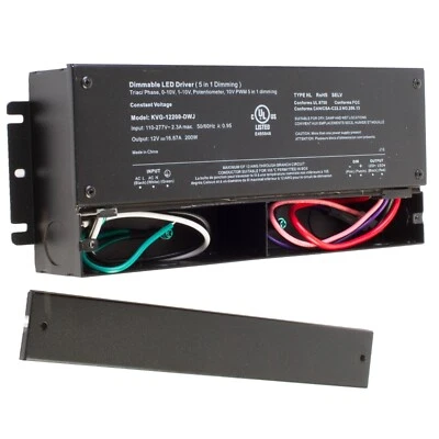 Dimmable LED driver 12v 200w Triac 0-10v UL listed Clearance new in box - Image 1 of 4