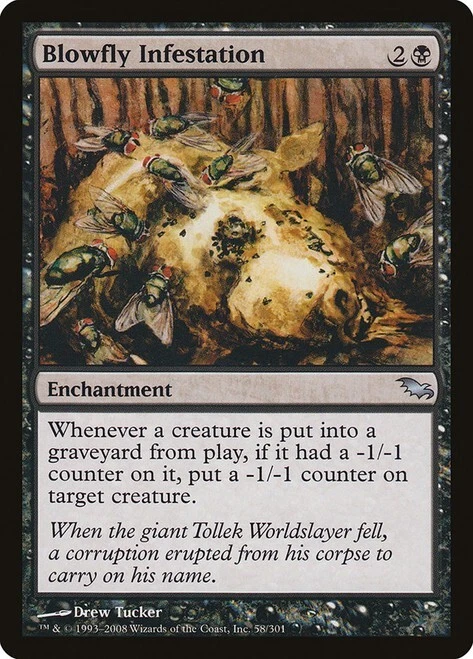 Blowfly Infestation x1 Shadowmoor MTG Magic the Gathering Black Enchantment Card - Image 1 of 1