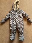 Baby Boys Pramsuit Snowsuit All In One Coat 3-6 Months