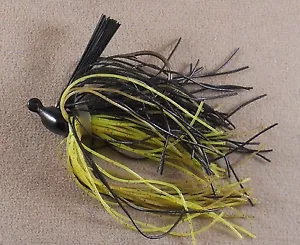Bass, esca da pesca/DR Custom Flipping Jig 3/8 oz. Chartreuse nero/anguria - Foto 1 di 2