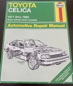 Toyota Celica 1971-1985 modelos de tracción trasera manual de reparación automotriz Haynes - Imagen 1 de 5