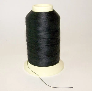 Polyester Thread, Bonded, Thread-4 oz. Spool, Black - Size DB-92 T-90 - Picture 1 of 2