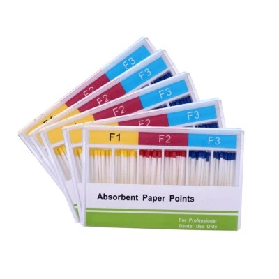 5 Boxes Dental Endo Absorbent Paper Points F1 F2 F3 Root Canal Material F1-F3 - Image 1 of 4