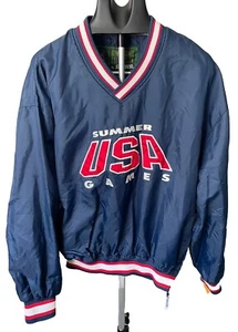 Starter 1996 Atlanta 100th SUMMER OLYMPICS Games V-Neck PullOver Jacket Large - Bild 1 von 11