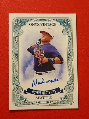 ⚾️2021 Onyx Vintage NOELVI MARTE Blue Auto /275 SSP - Image 1 of 2