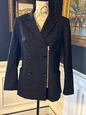 Chaqueta Blazer Louis Vuitton Uniformes Negro Dorado Cremallera Doble Pecho Foto 1 de 4