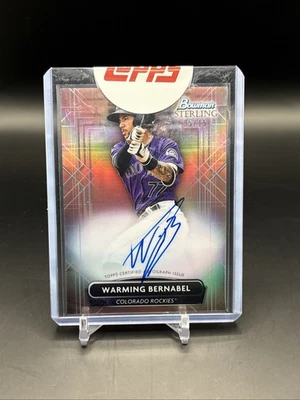 WARMING BERNABEL 2022 Bowman Sterling ROSE GOLD🌹 RC Auto 5/15 SEALED Rockies - Image 1 of 2