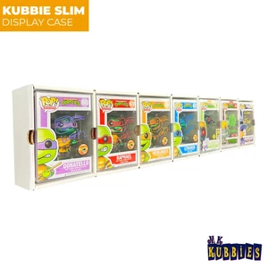 KUBBIE SLIM WHITE (1x7) - In Box Display Case for Funko Pops, Wall Mount & Stack - Picture 1 of 8