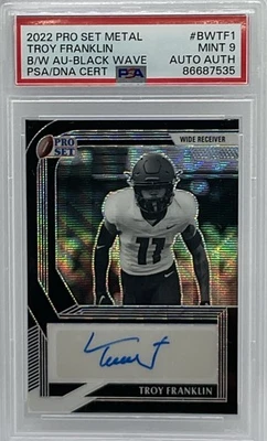 2022 Leaf Pro Set Metal B&W Wave Black Troy Franklin Rc Auto /15 PSA 9 - Image 1 of 2