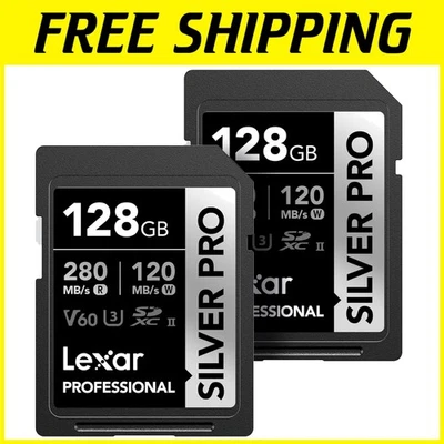 Professional 128GB UHS-II Silver Pro Card 2-Pack - Image 1 of 4