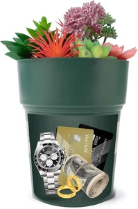Flower Pot Diversion Safe with Hidden Storage-Hidden for Storing Green - Picture 1 of 7