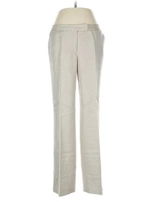 Pantalones de lino grises para mujer Calvin Klein 6 Petites Foto 1 de 4