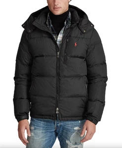 Polo Ralph Lauren Men's Black Water-Repellent Ripstop Down Jacket size L NWT - Picture 1 of 3