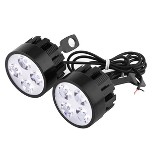 1 Pair Motorcycle Headlight LED Driving Fog Spot Head Light Spotlight Lamp ADP - Picture 1 of 8