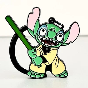 Lilo and Stitch Star Wars Tours Yoda Keyring Bag Charm Figure Rare Disney Gifts - Picture 1 of 9