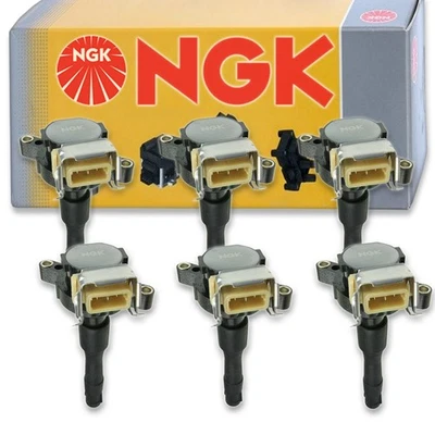 6 pcs NGK Ignition Coil for 1999-2002 BMW Z3 3.0L 2.8L 3.2L 2.5L L6 - Spark oq - Image 1 of 4