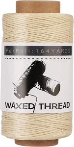 Waxed Thread for Leather, 164 Yards /150M Leather Thread for Hand Sewing, Hand S - Picture 1 of 7