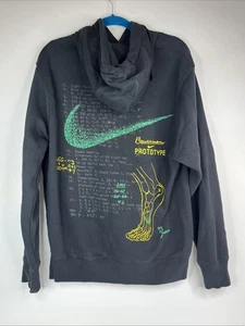 Nike Men’s Bowerman Prototype Green Black And Yellow Hoodie Sweatshirt Track Run - Picture 1 of 7
