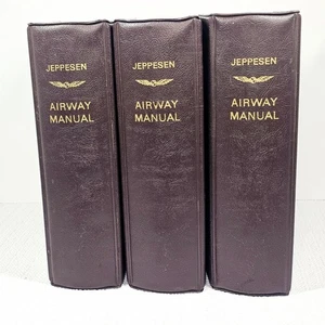 3 Vtg 1970s Jeppesen Airway Manuals Binder Aviation Approach Charts 37 States - Picture 1 of 20