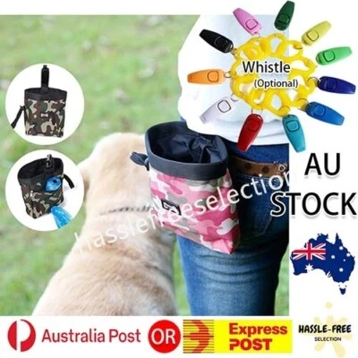 Puppy Dog Pet Training Obedience Feed Waist Snack Pouch Bags Whistle Clicker - image 1 of 4